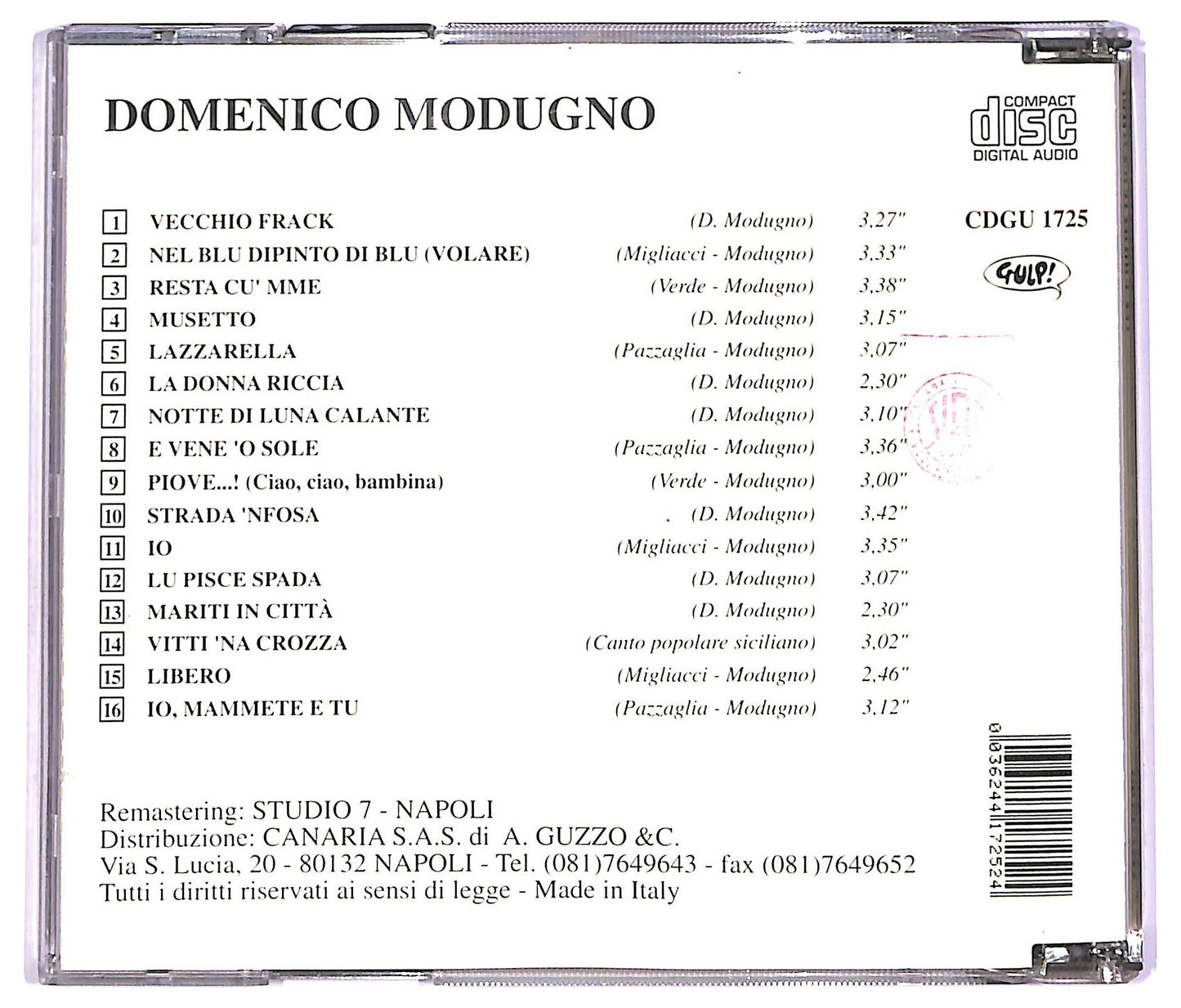 EBOND Domenico Modugno - Domenico Modugno CD CD068803