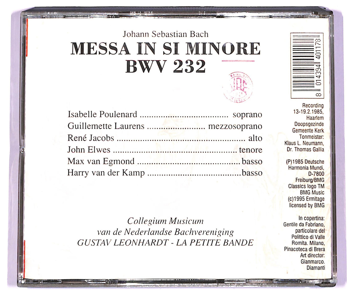 EBOND Sebastian Bach - Messa in Si Minore BWV 232 CD CD068906