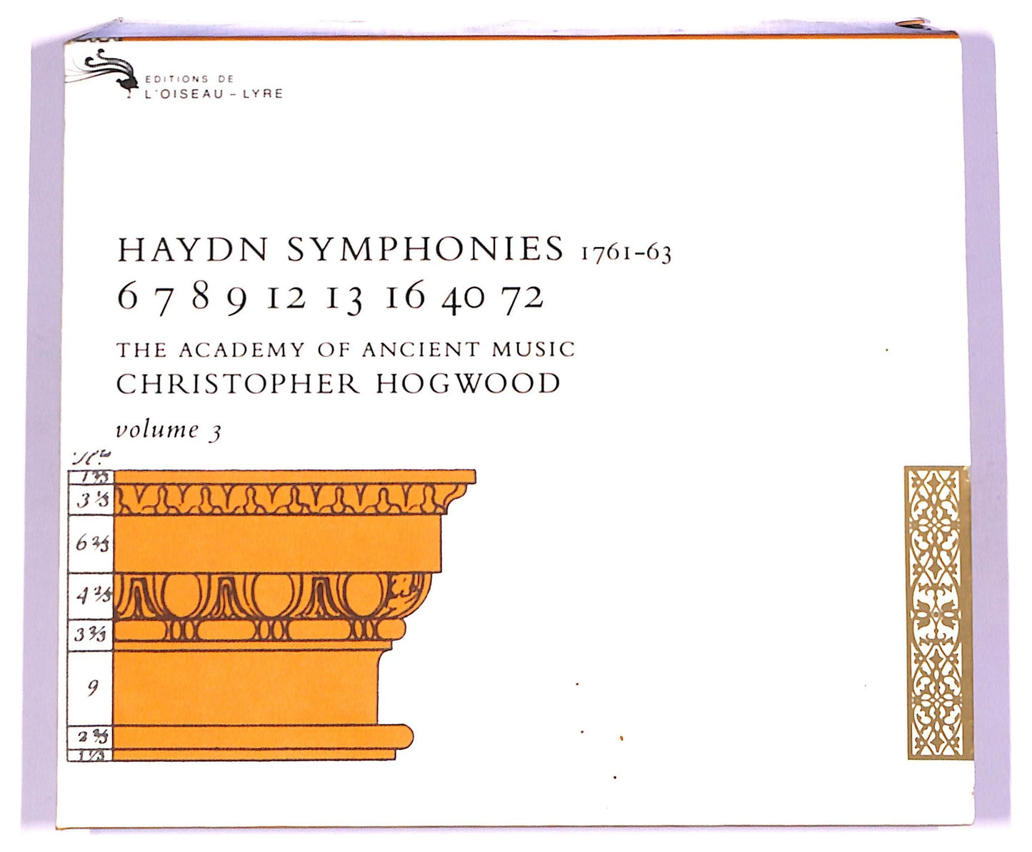 EBOND Haydn - Symphonies 1761-63 - 6 7 8 9 12 13 16 40 72 Volume 3 CD CD068907