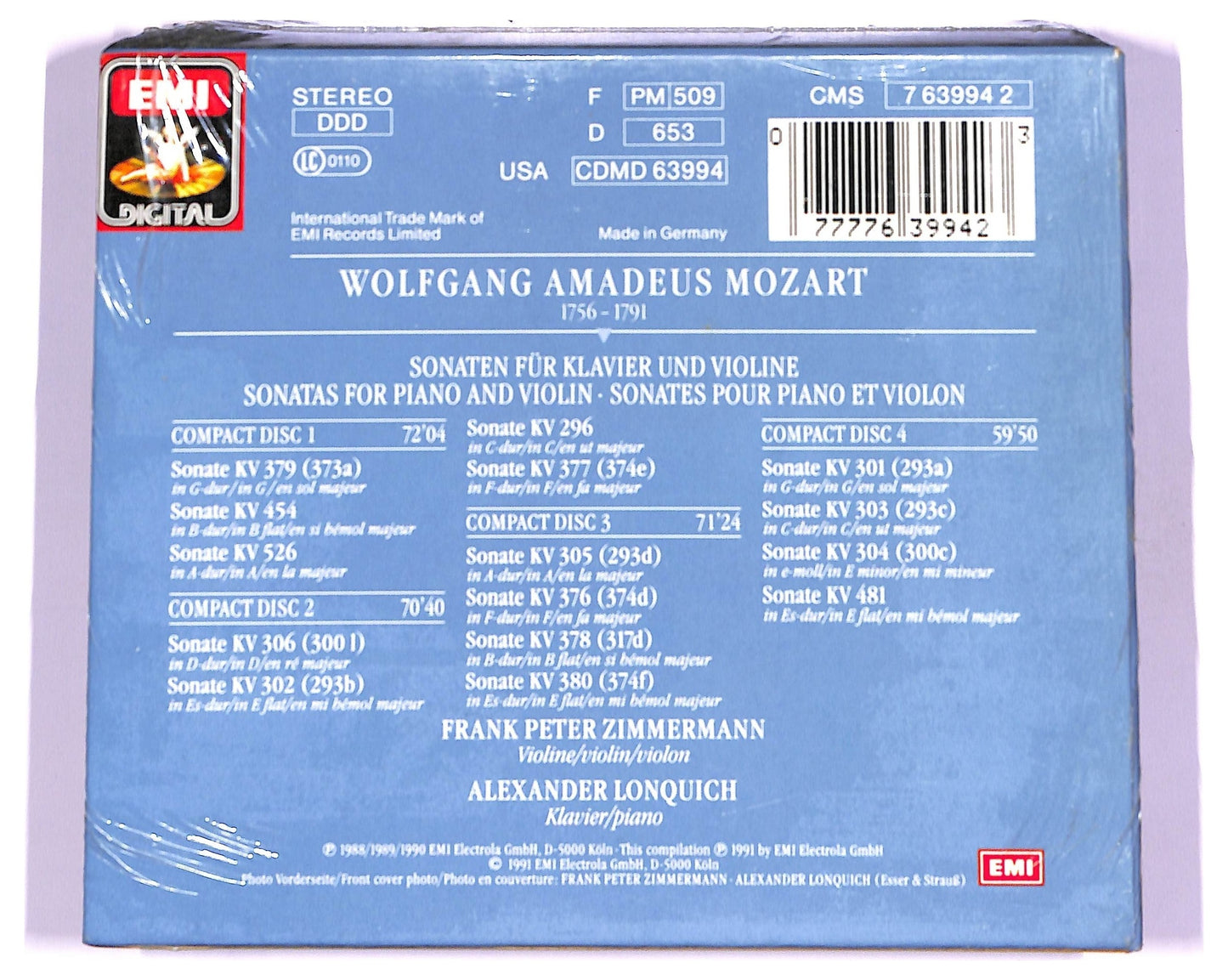 EBOND Mozart - Sonaten Fur Klavier Und Violine CD CD068908