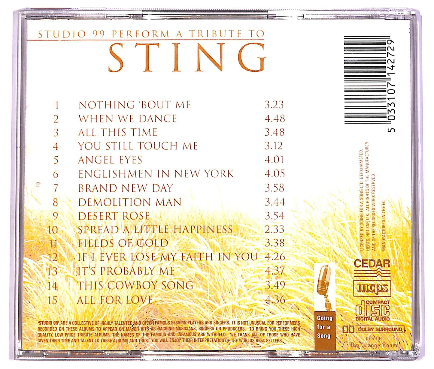 EBOND Studio 99 - Perform A Tribute To Sting CD CD068926