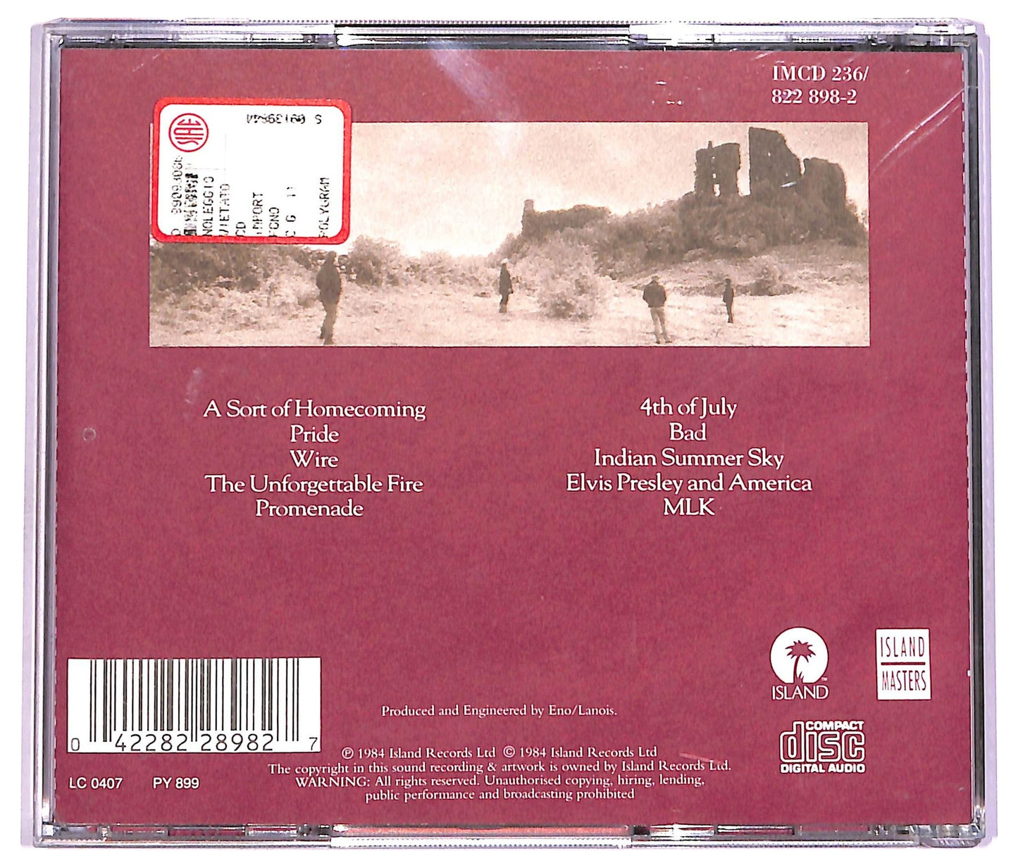 EBOND U2 - The Unforgettable Fire CD CD068932
