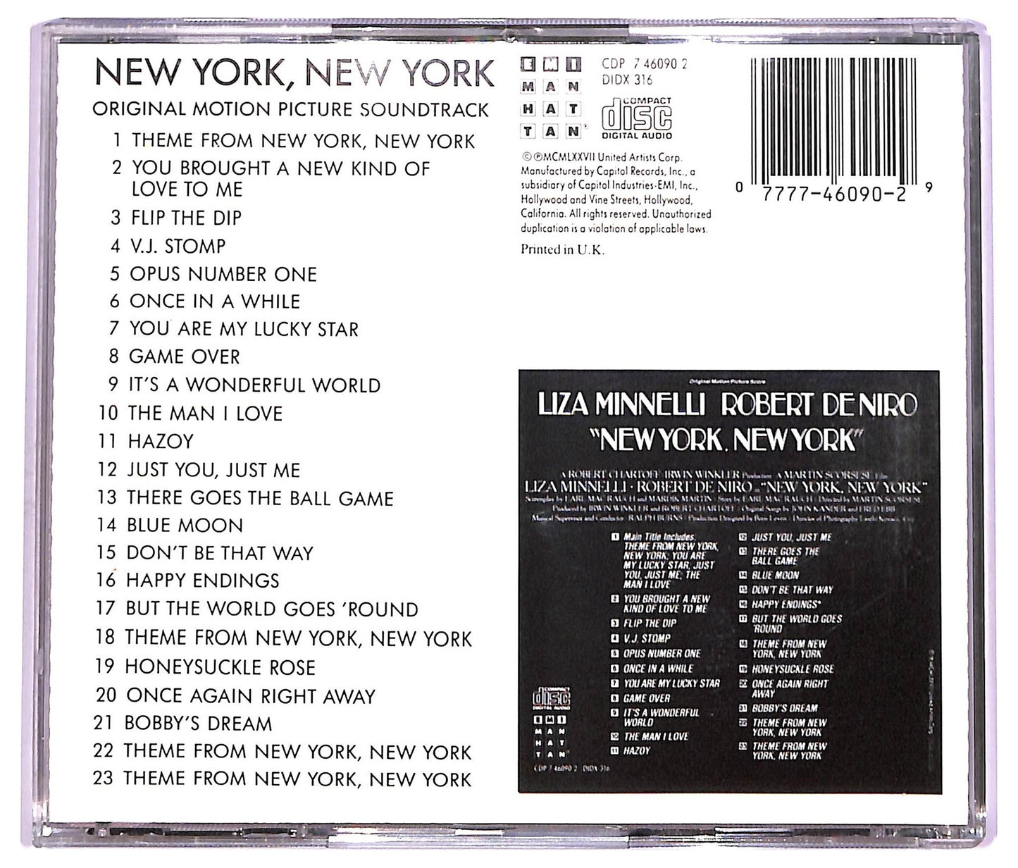 EBOND Liza Minnelli , Robert De Niro - New York, New York (Soundtrack) CD CD068941