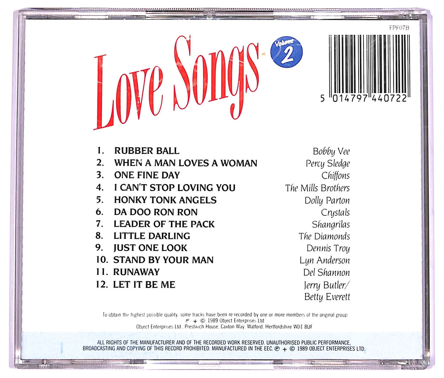 EBOND Various - Love Songs Volume 2 CD CD069059