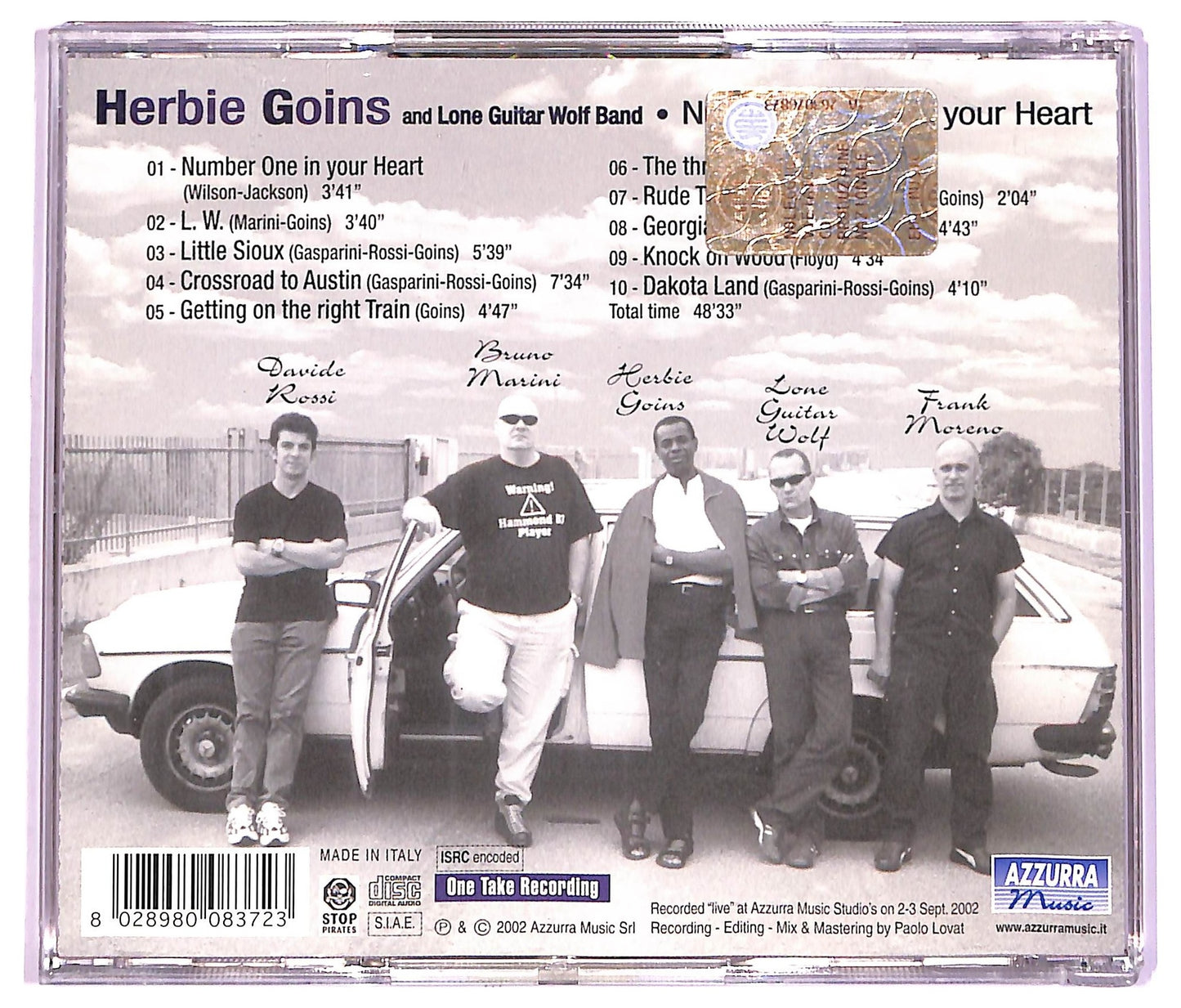 EBOND Herbie Goins And Lone Guitar Wolf Band - Number One In Your Heart CD CD069228