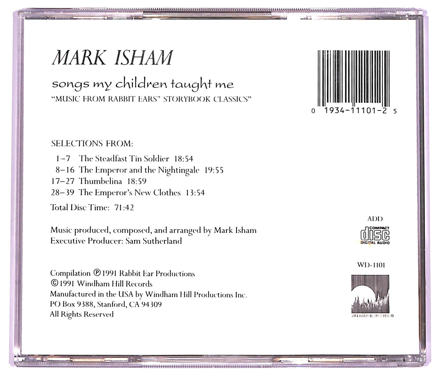 EBOND Mark Isham - Songs My Children Taught Me CD CD069432
