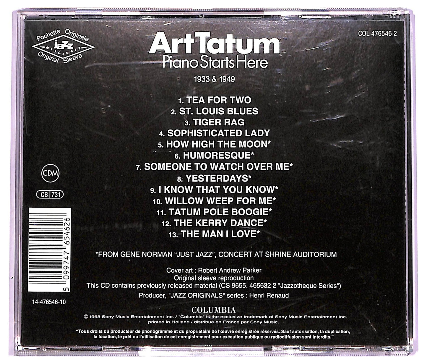 EBOND Art Tatum - Piano Starts Here CD CD069452