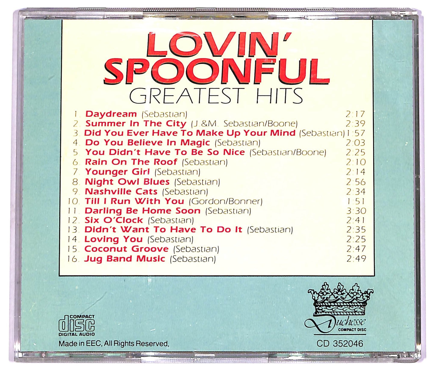 EBOND Lovin' Spoonful - Greatest Hits CD CD069612