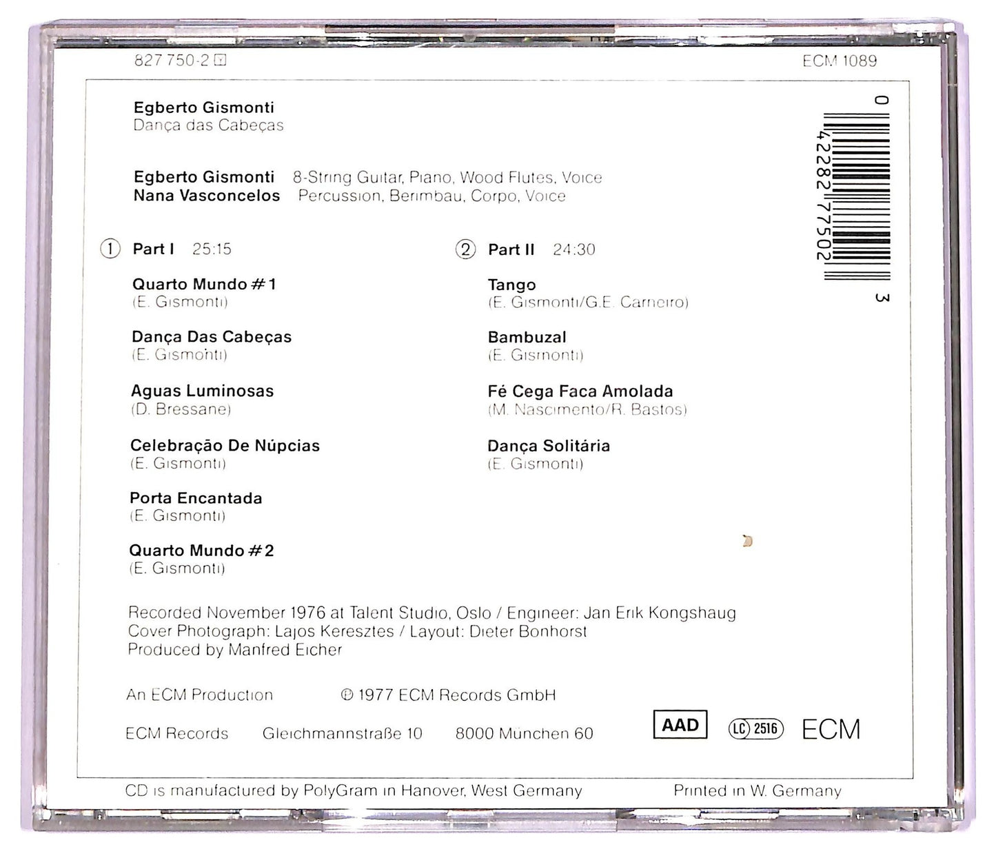 EBOND Egberto Gismonti - Danca Das Cabecas CD CD069632