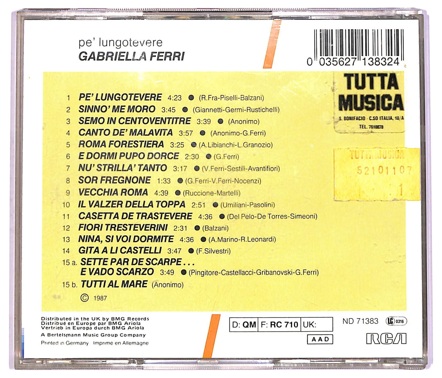 EBOND Gabriella Ferri - Pe' Lungotevere CD CD069641