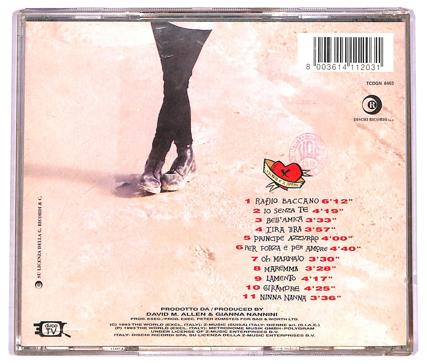 EBOND Gianna Nannini - X Forza E X Amore CD CD069730