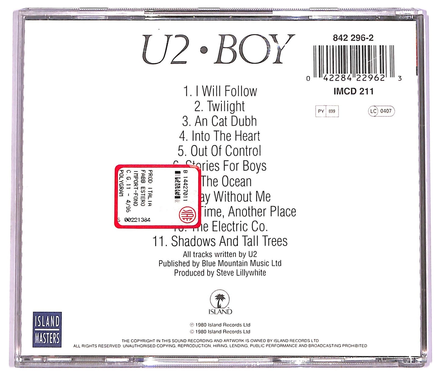 EBOND U2 - Boy CD CD069850