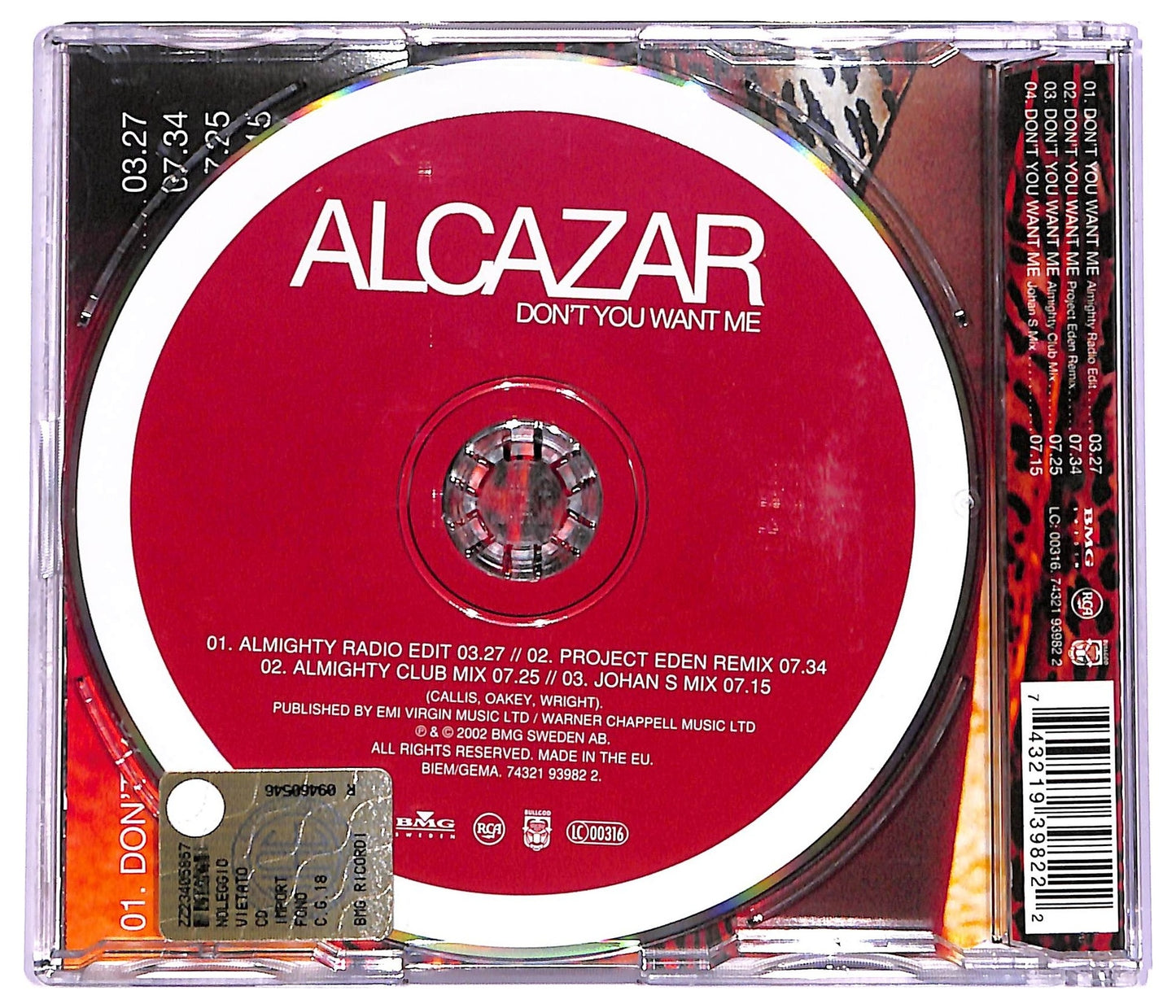 EBOND Alcazar - Don't You Want Me CD CD069859