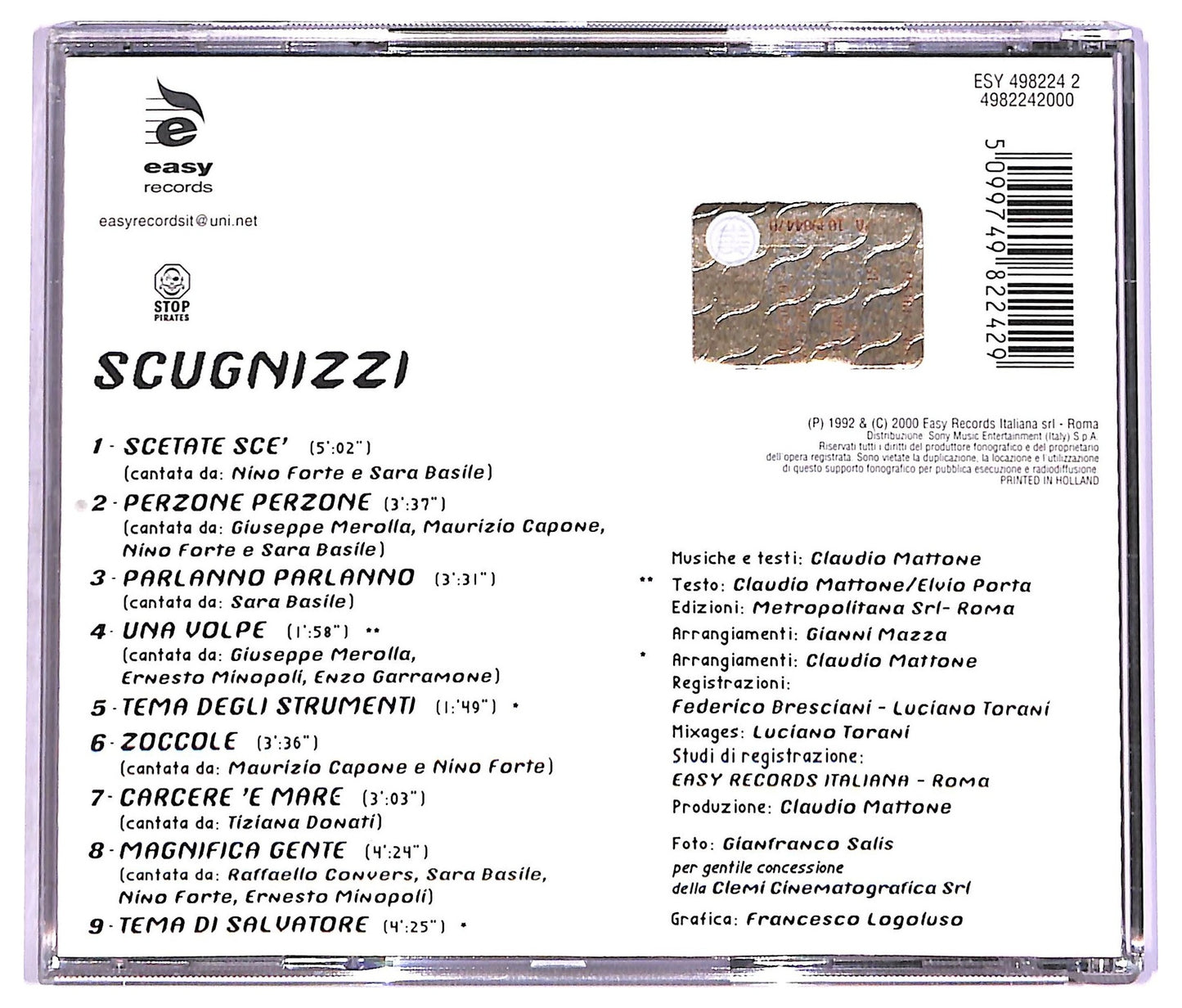 EBOND Claudio Mattone - Scugnizzi CD CD069903