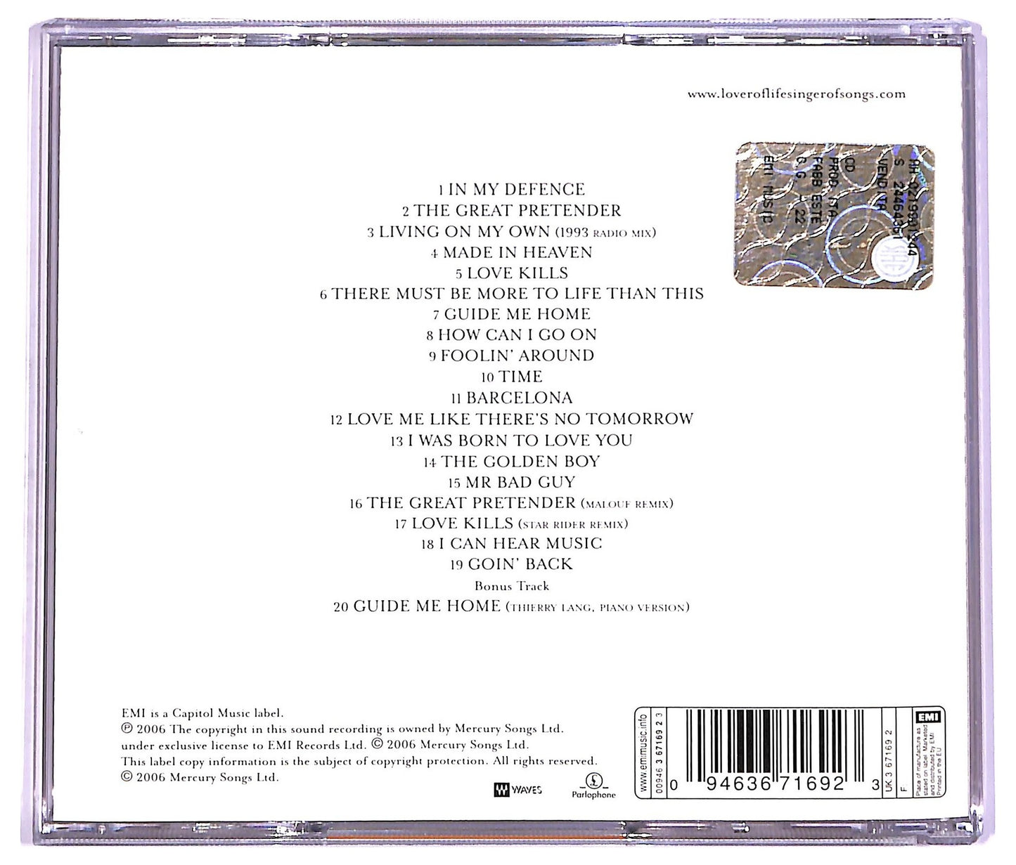 EBOND Freddie Mercury - The Very Best Of Freddie Mercury Solo CD CD069907