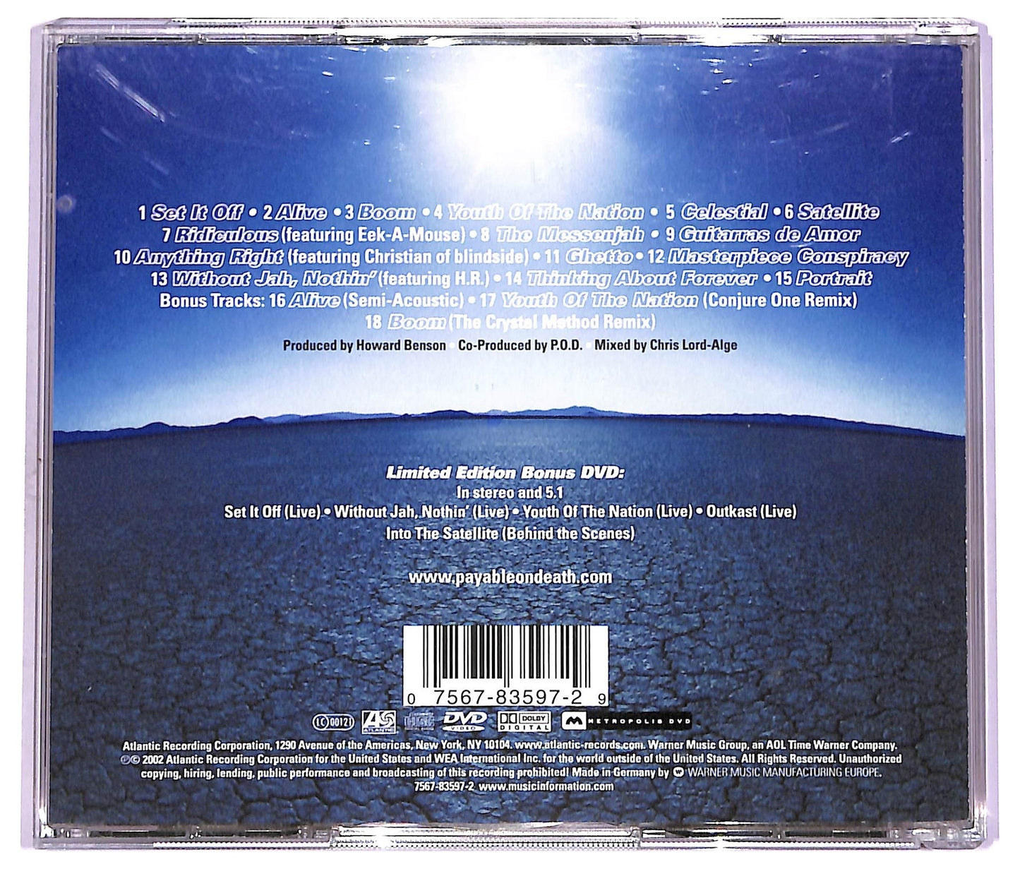 EBOND P.O.D. - Satellite + DVD CD CD069952