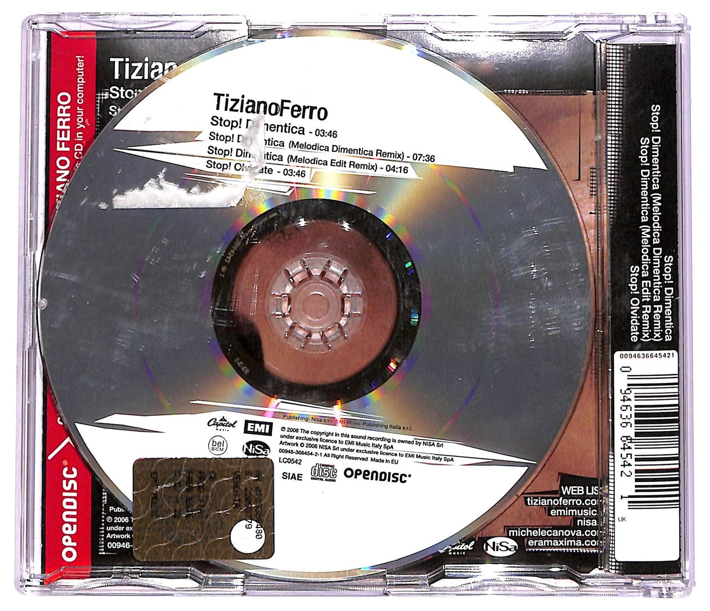 EBOND Tiziano Ferro - Stop! Dimentica CD CD069963