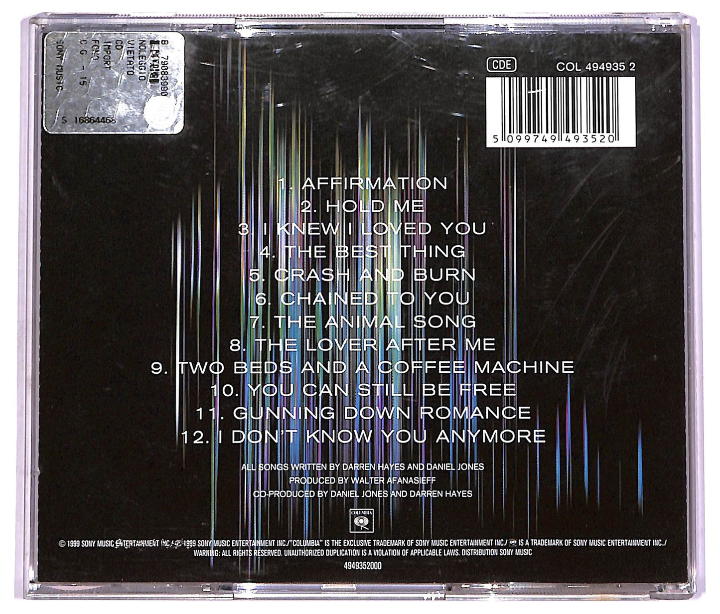 EBOND Savage Garden - Affirmation CD CD069966