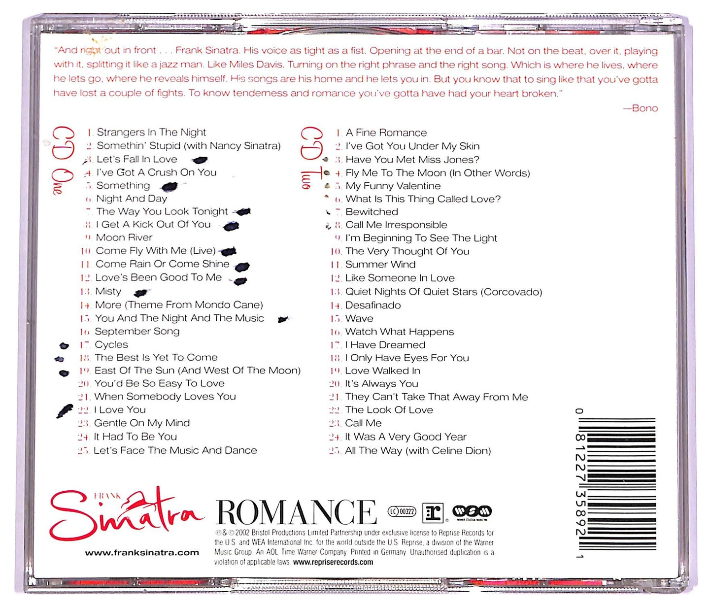 EBOND Frank Sinatra - Romance CD CD070261