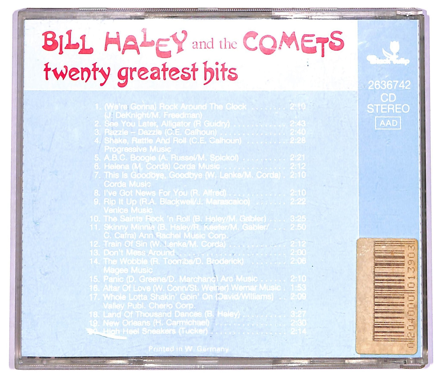 EBOND Bill Haley And The Comets - Twenty Greatest Hits CD CD070263