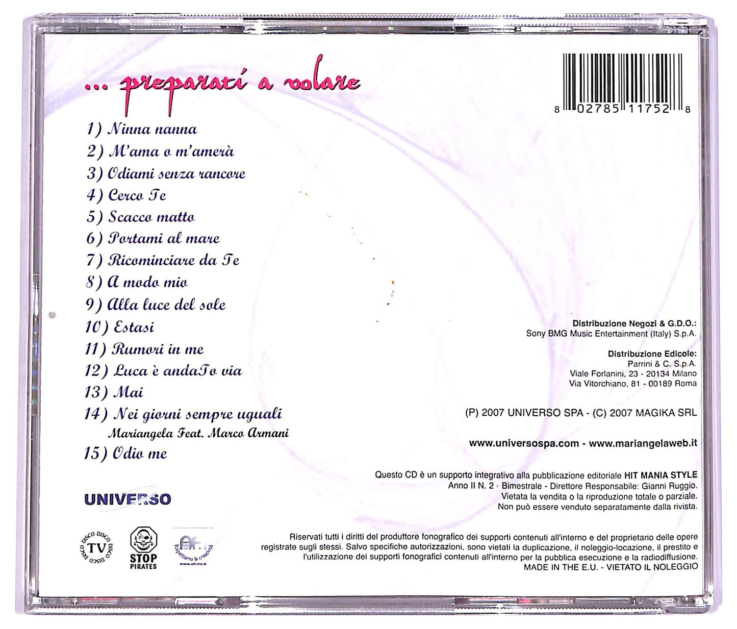 EBOND Mariangela - ...Preparati A Volare CD CD070344
