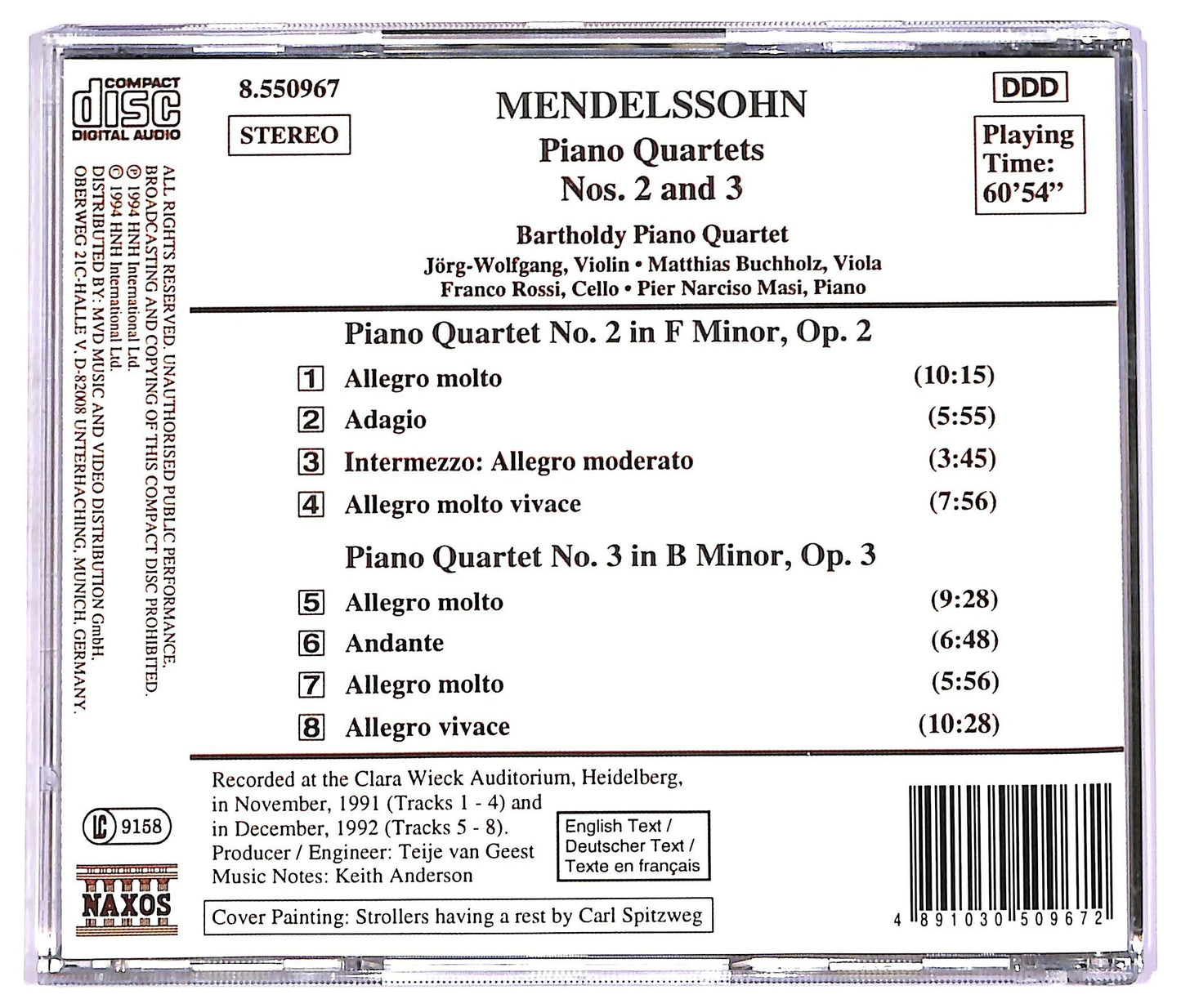 EBOND Mendelssohn - Piano Quartets Nos.2 And 3 CD CD070452