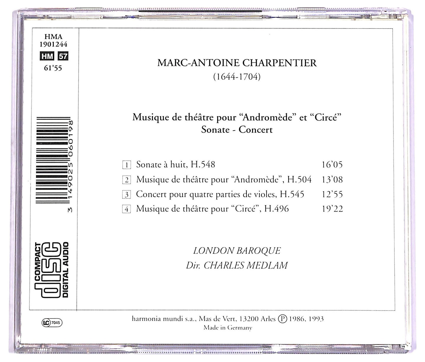 EBOND Charpentier - Musique De Theatre Pour Circe Et Andromede Sonates CD CD070455