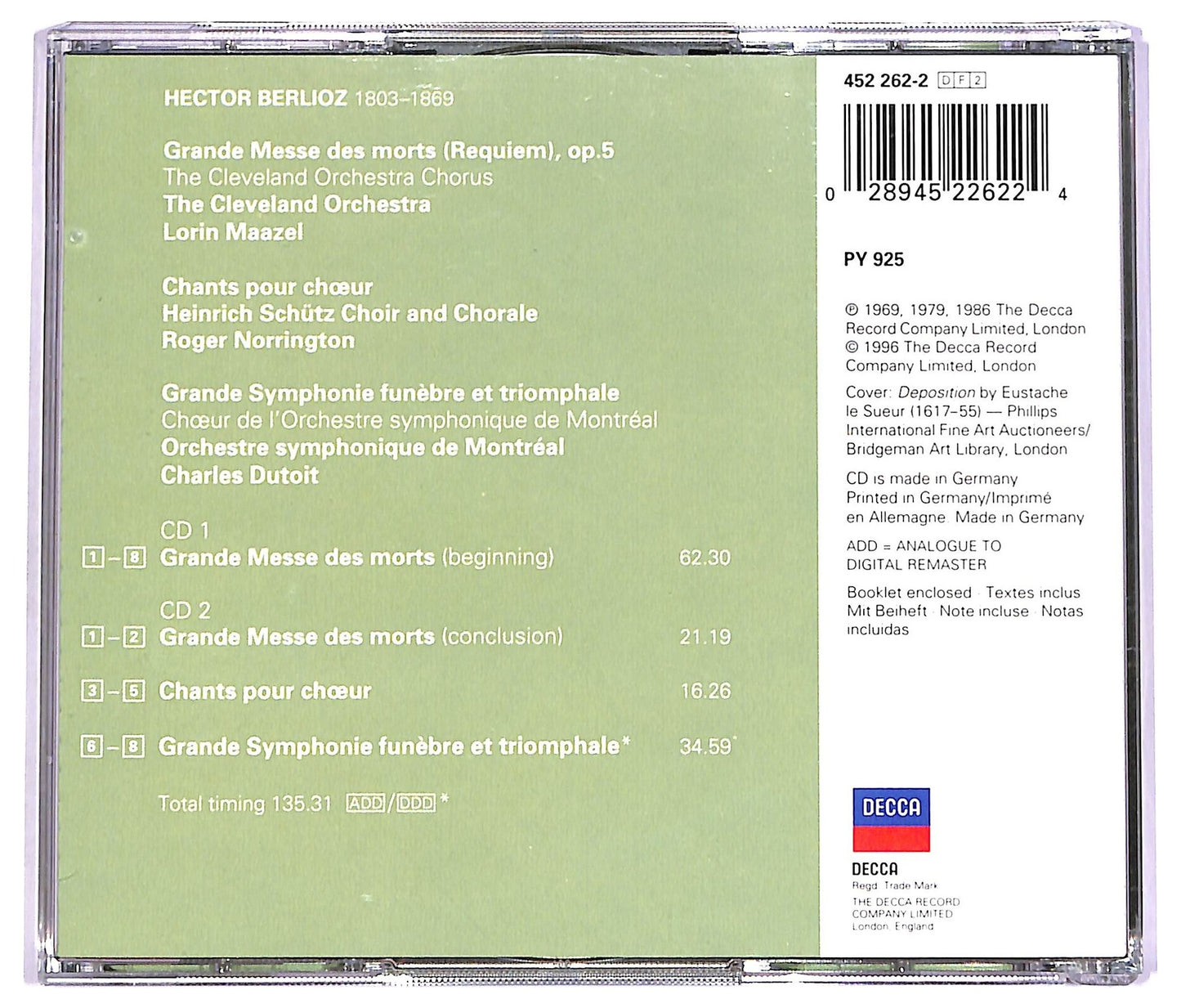 EBOND Berlioz- Grande Messe des morts Grande Symphonie funebre et triomphale CD CD070457
