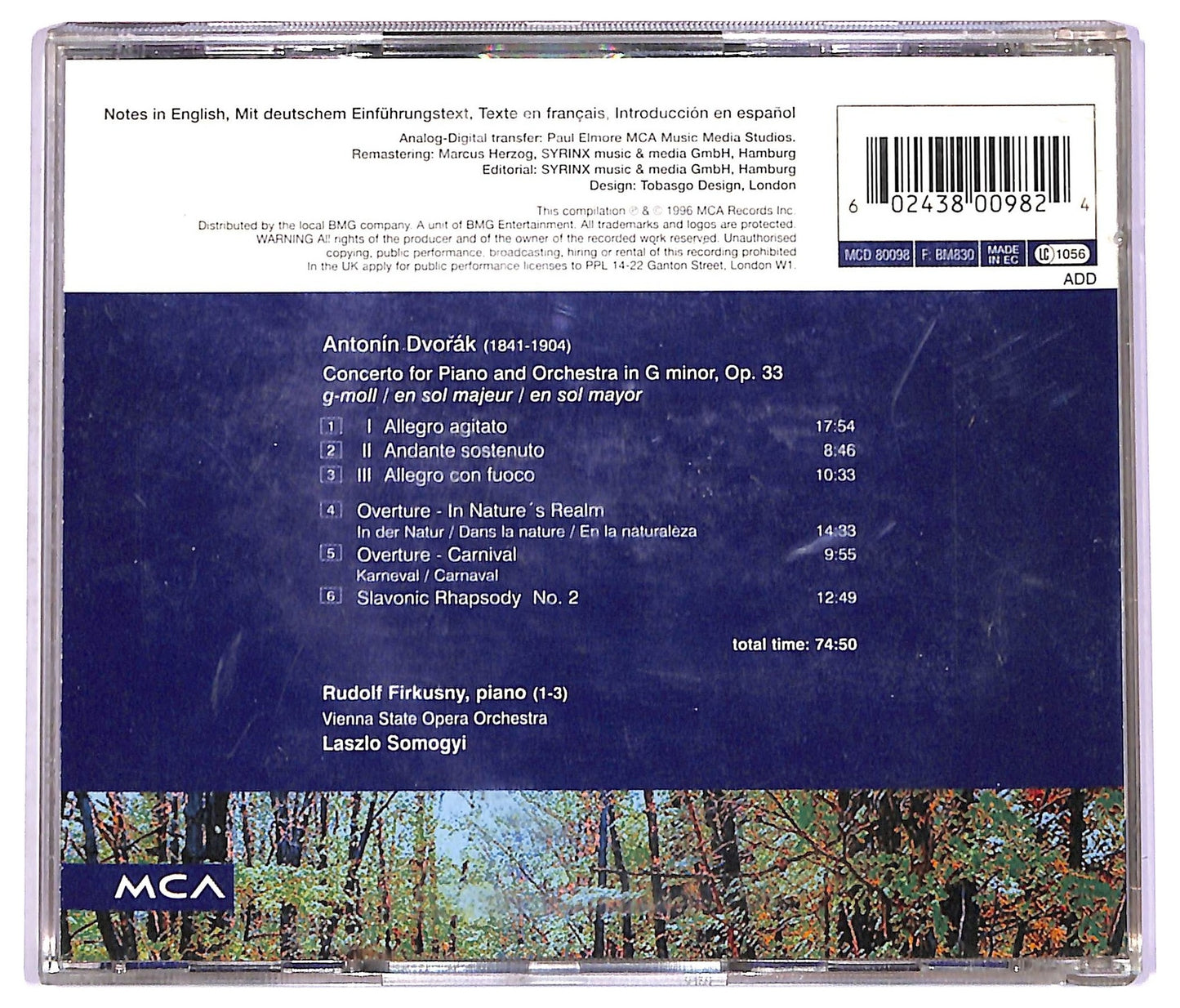 EBOND Dvořak - - Piano Concerto CD CD070530