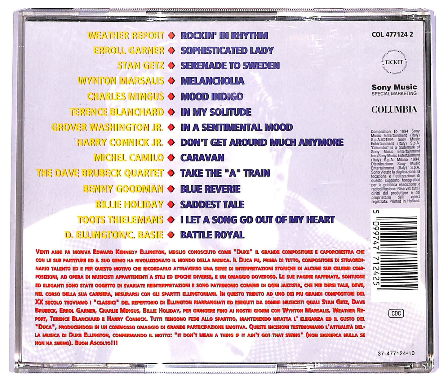 EBOND Various - Thanks, Duke - A Tribute To Duke Ellington CD CD070611