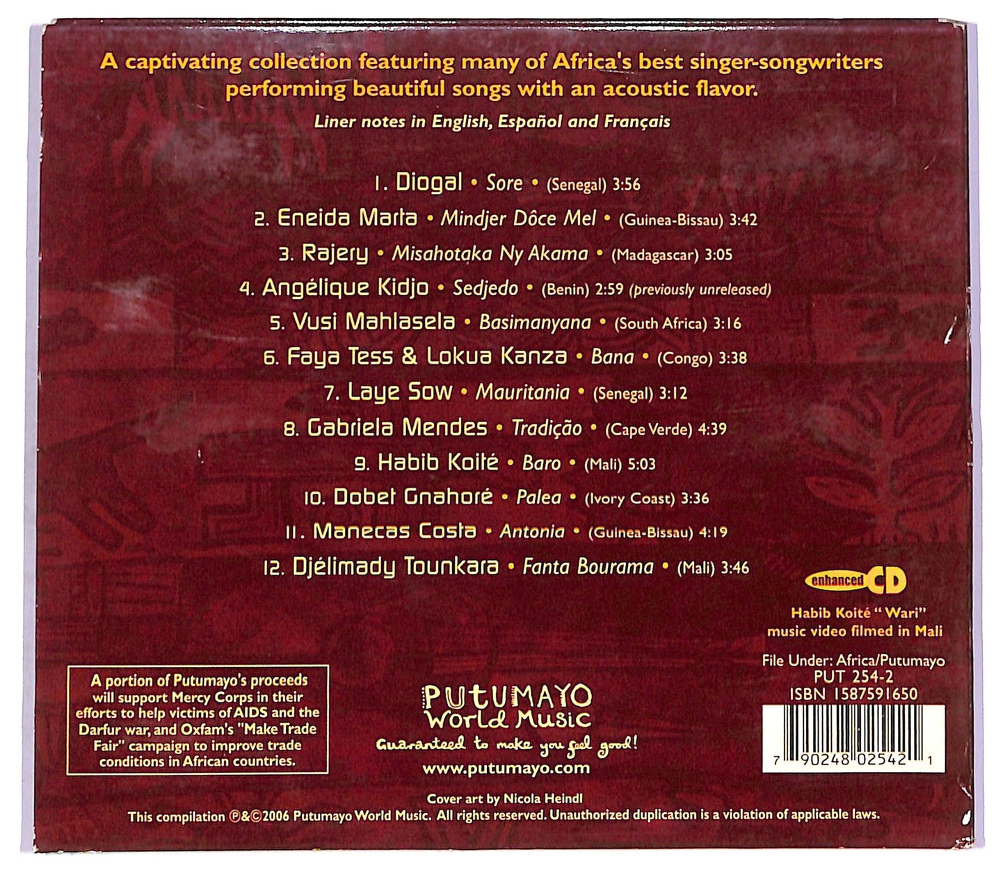EBOND Various - Putumayo Presents Acoustic Africa CD CD070667