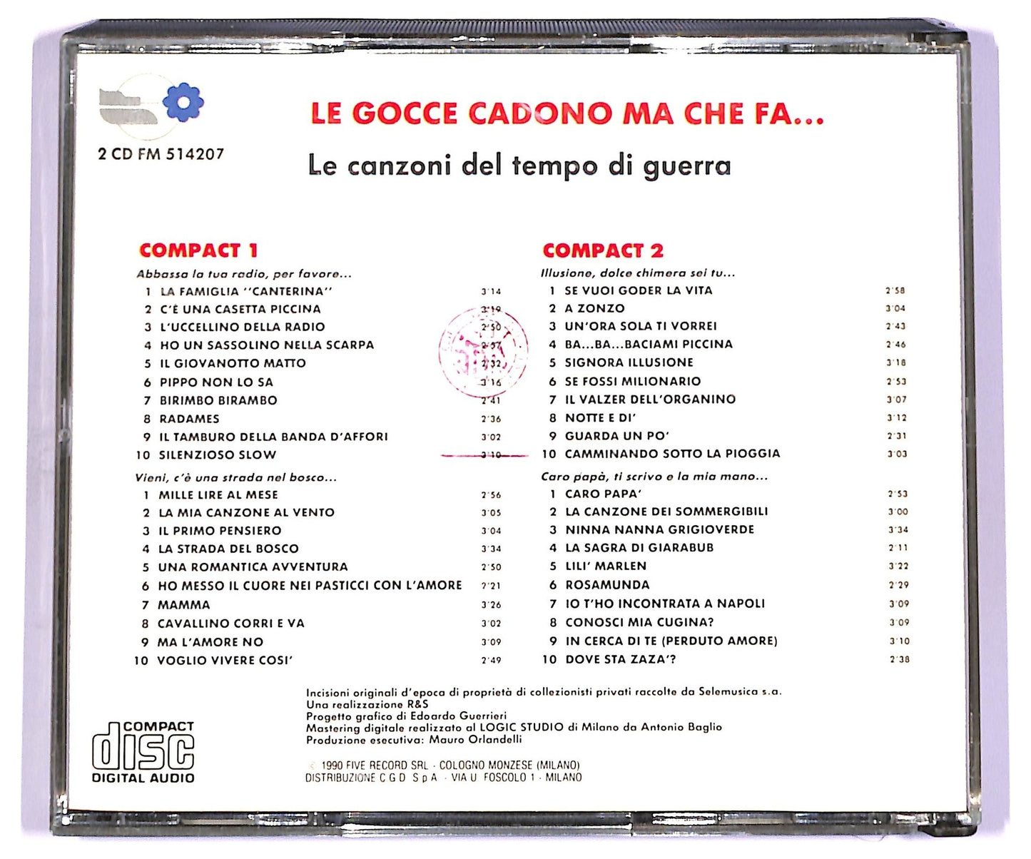 EBOND Various - Le Gocce Cadono Ma Che Fa... - Le Canzoni Del Tempo Di Guerra Vol.1 CD CD070711