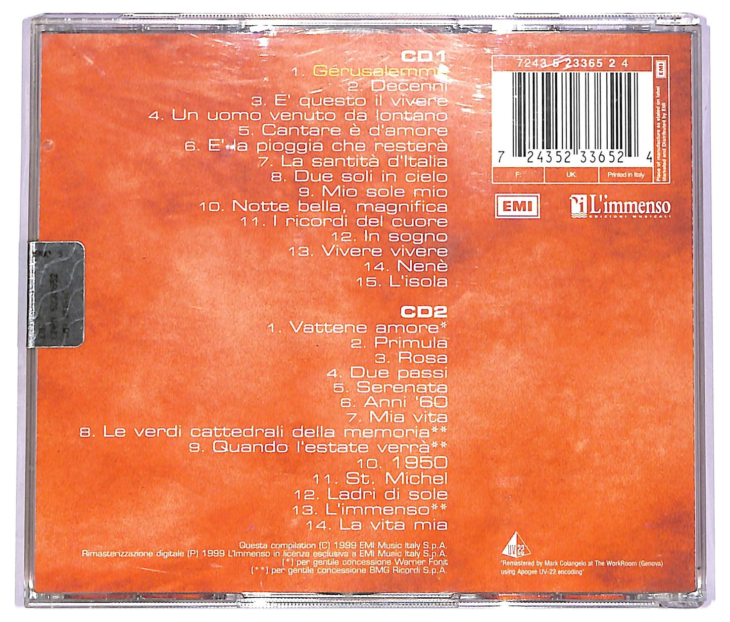 EBOND Amedeo Minghi - Minghi Studio Collection CD CD070723