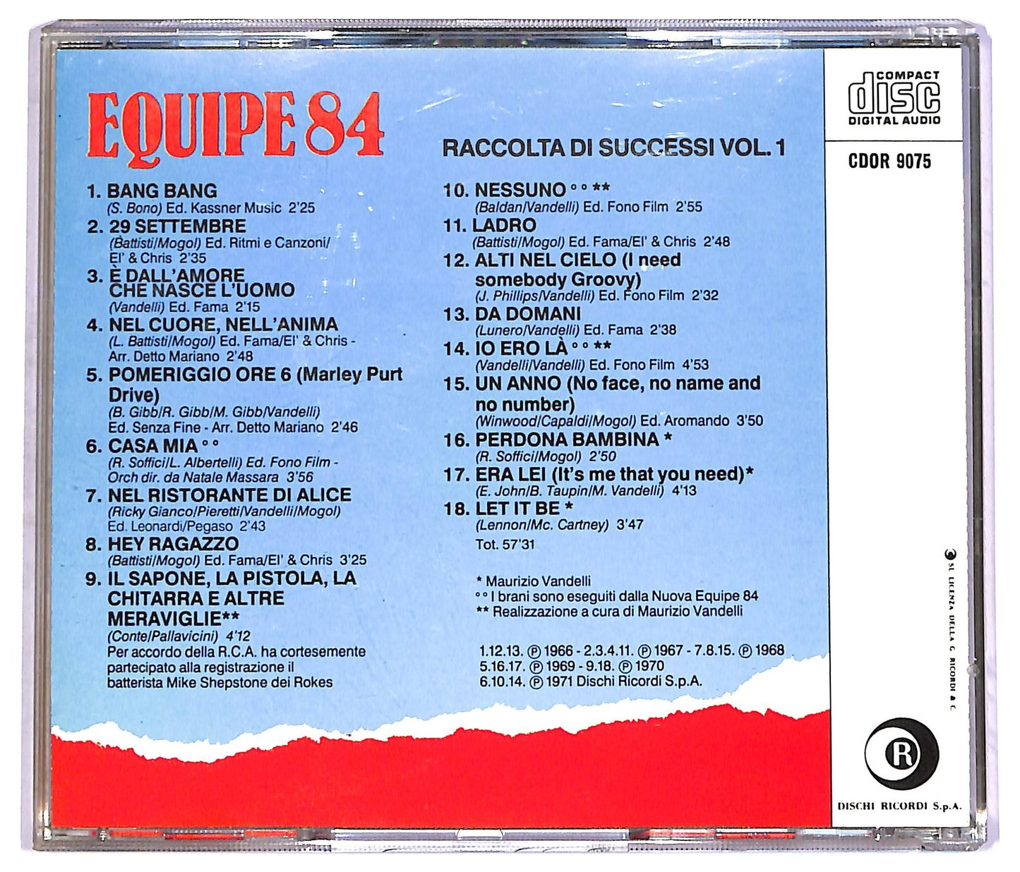EBOND Equipe 84 - Raccolta Di Successi Vol. 1 CD CD070753