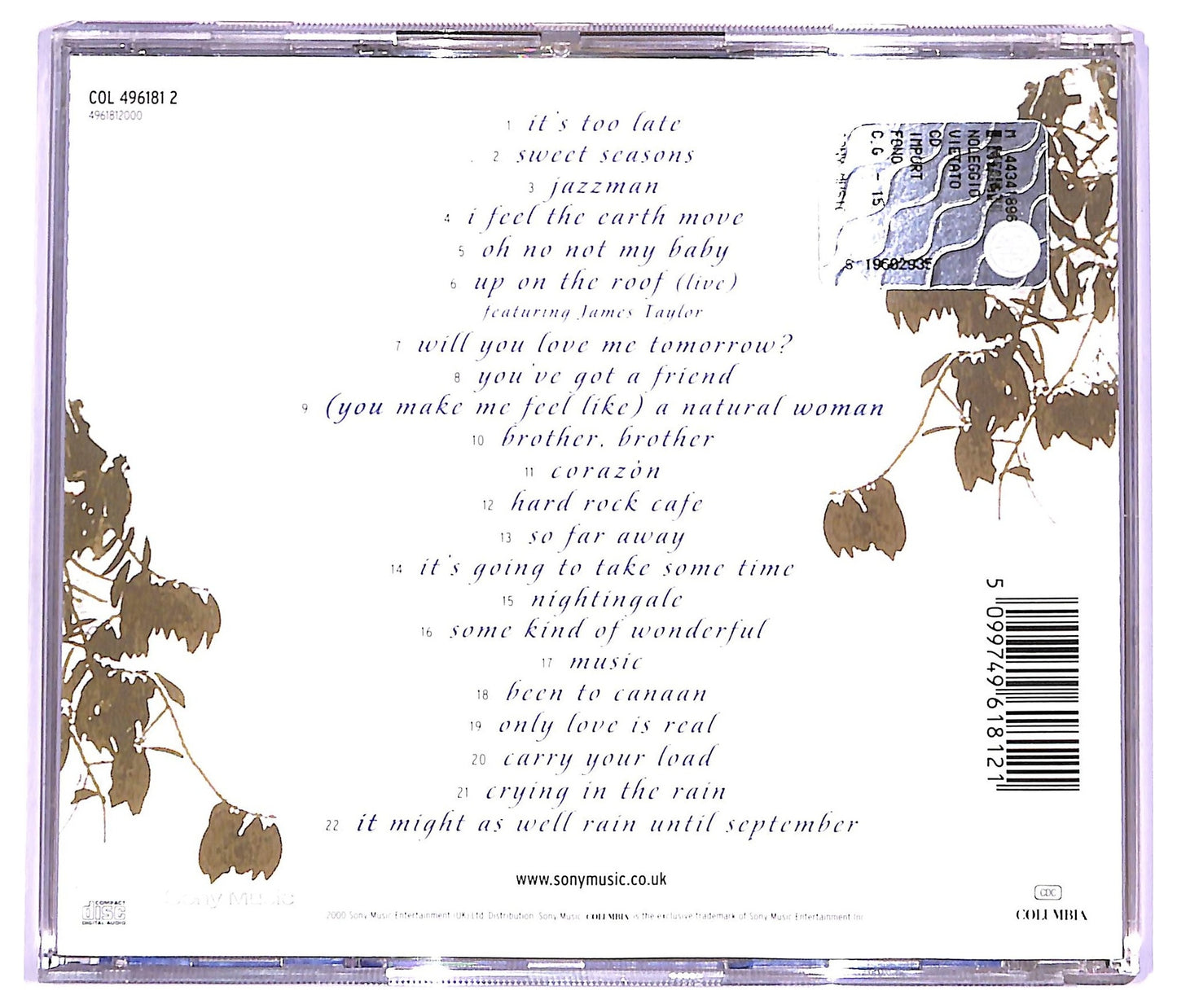 EBOND Carole King - Natural Woman (The Very Best Of Carole King) CD CD070905