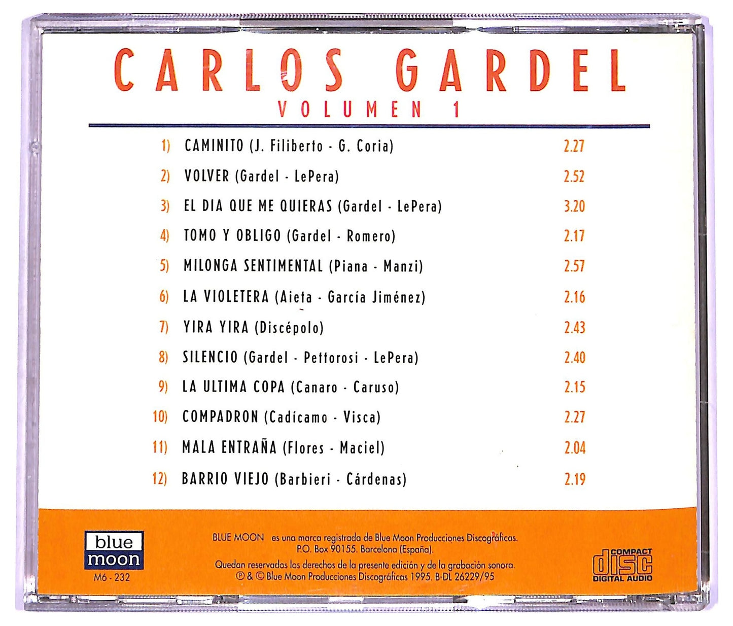 EBOND Carlos Gardel - Las mejores canciones de Carlos Gardel Volumen 1 CD CD070912