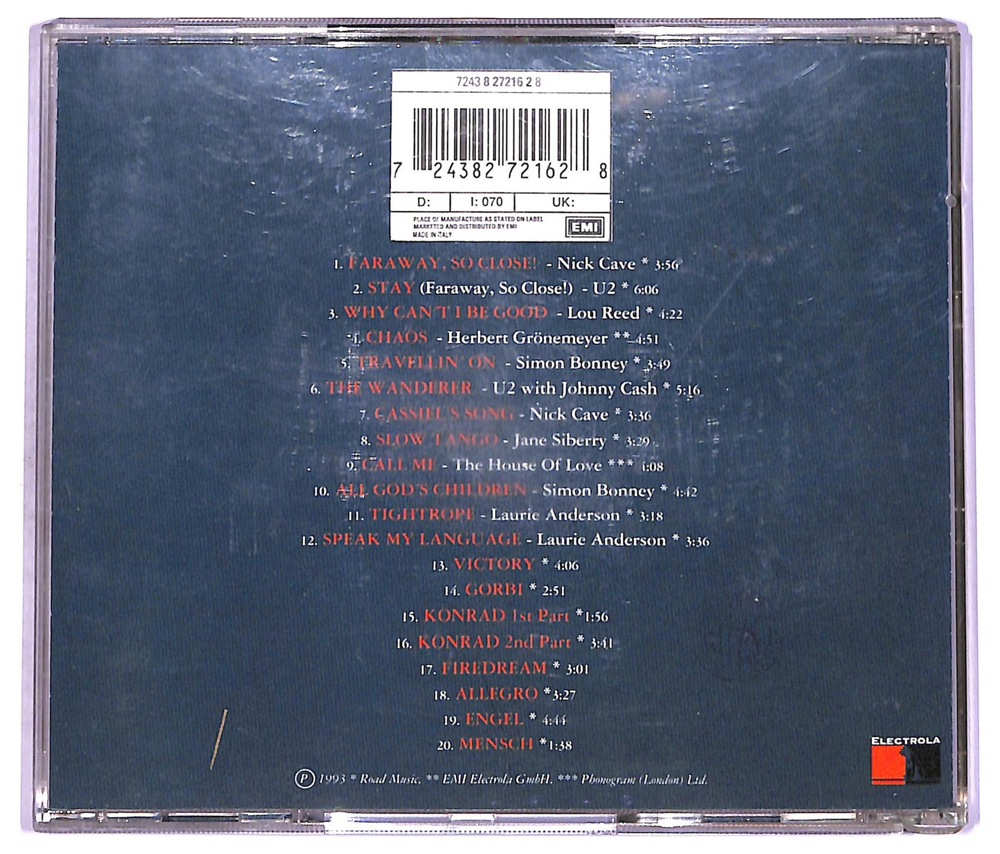 EBOND Various - Faraway, So Close! ( Soundtrack) CD CD071123