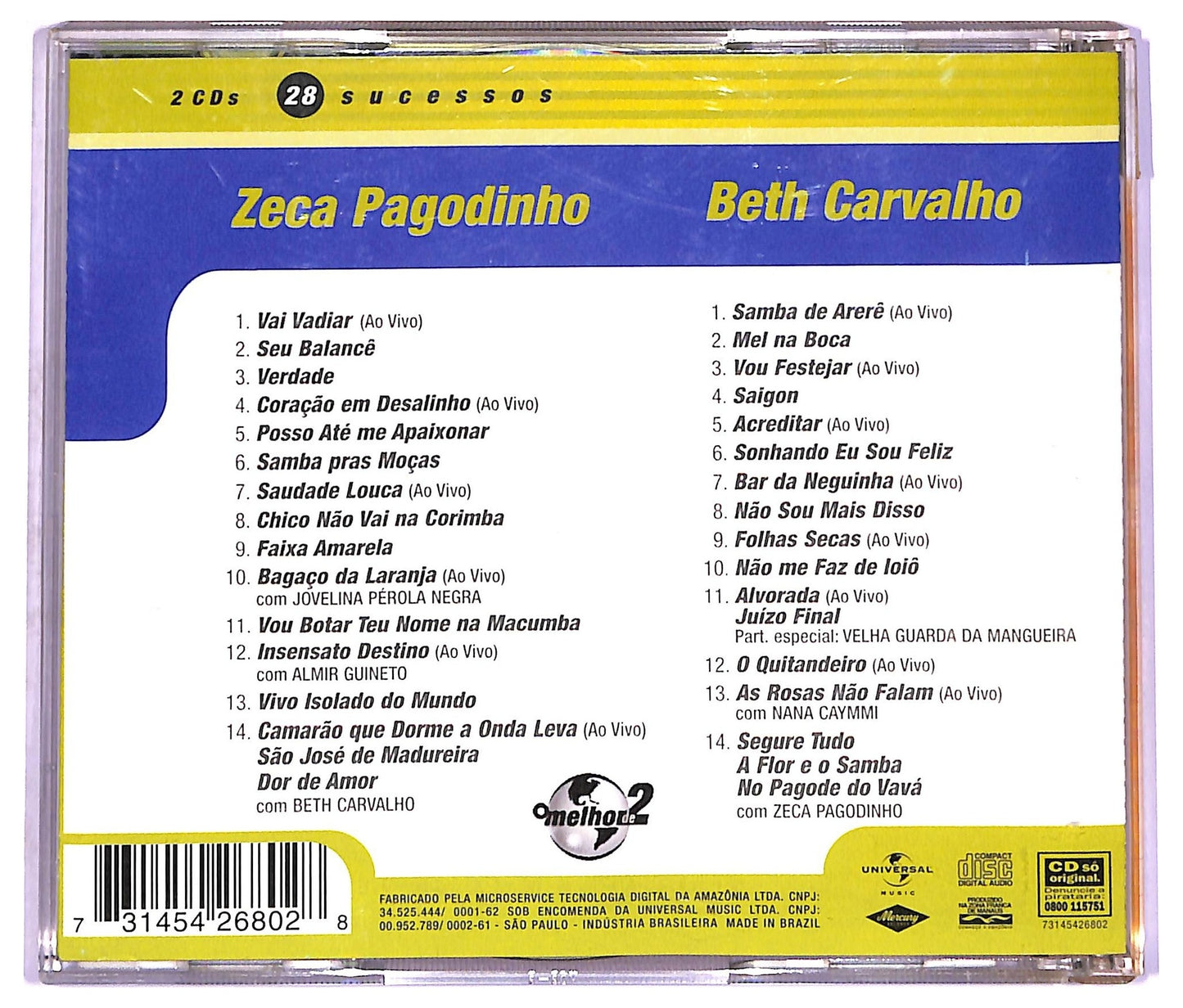 EBOND Zeca Pagodinho Beth Carvalho - O Melhor De 2 CD CD071130