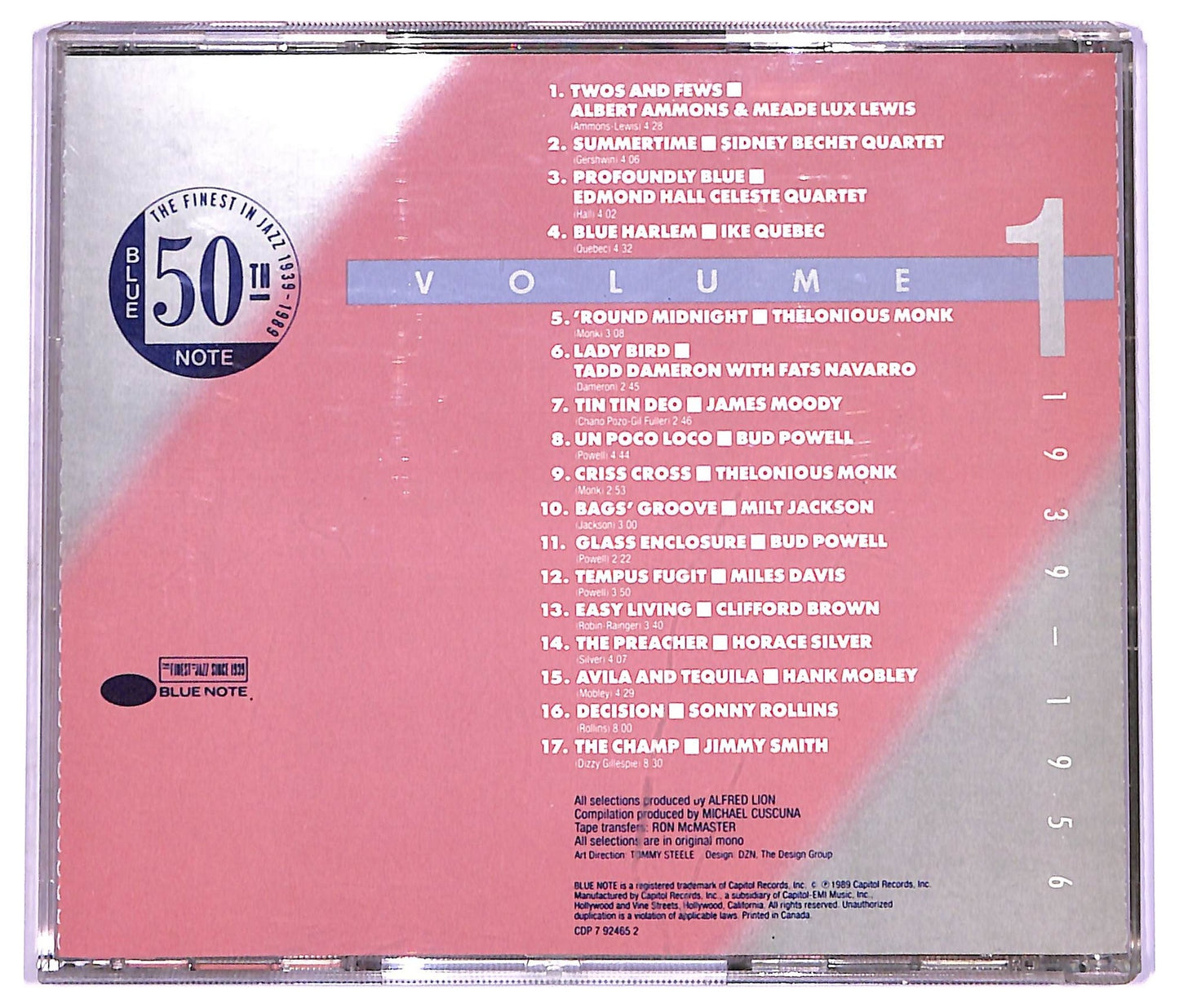 EBOND Various - Blue Note Volume 1 From Boogie To Bop 1939-1956 CD CD071131