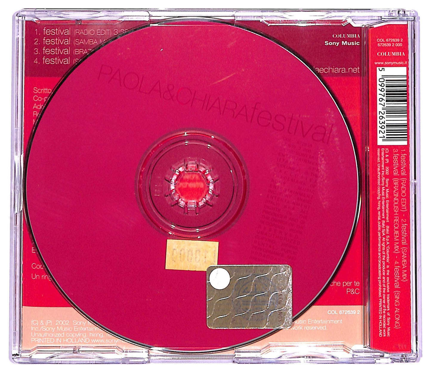 EBOND Paola&Chiara - Festival CD CD071162
