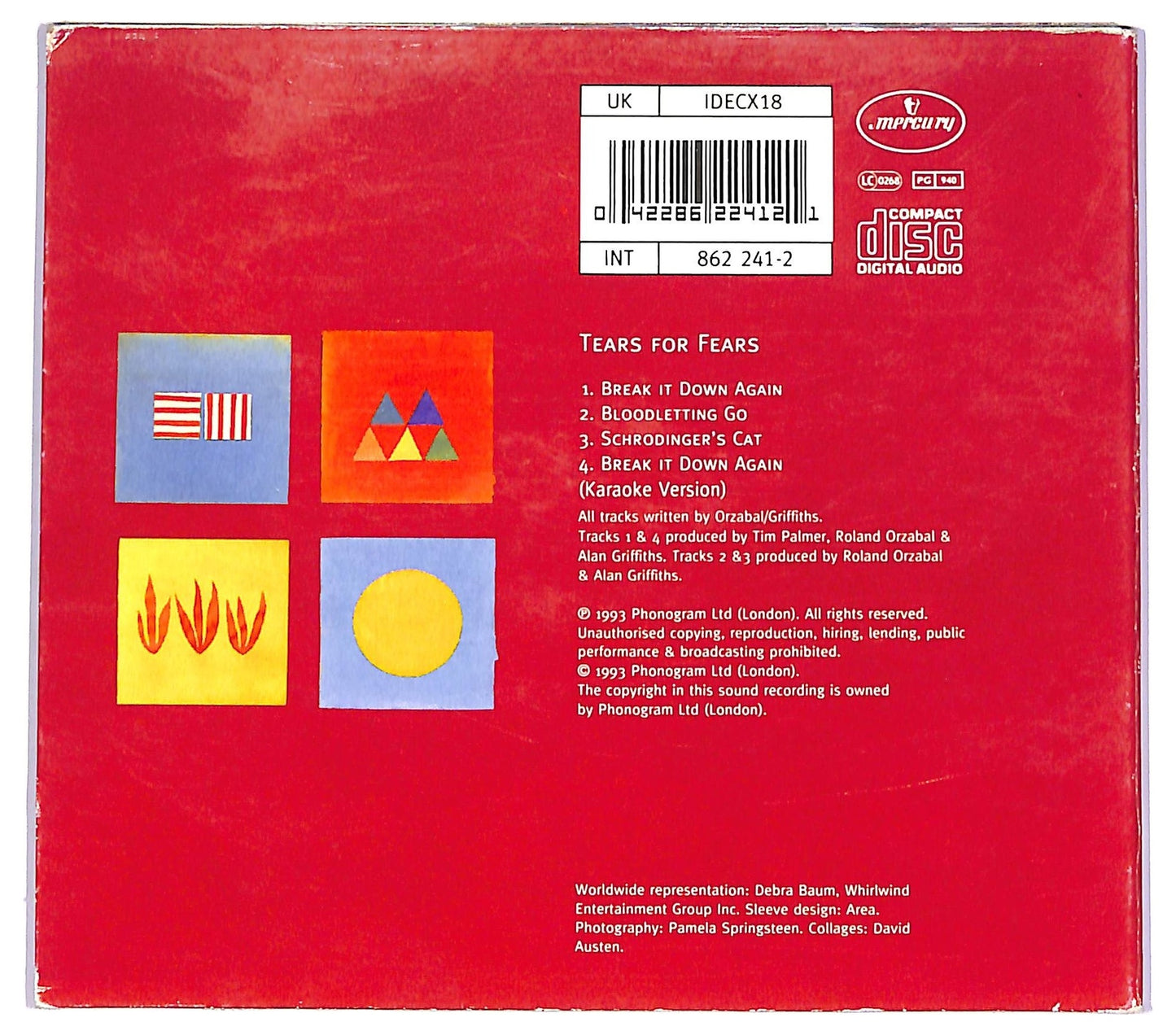 EBOND Tears For Fears - Break It Down Again CD CD071356