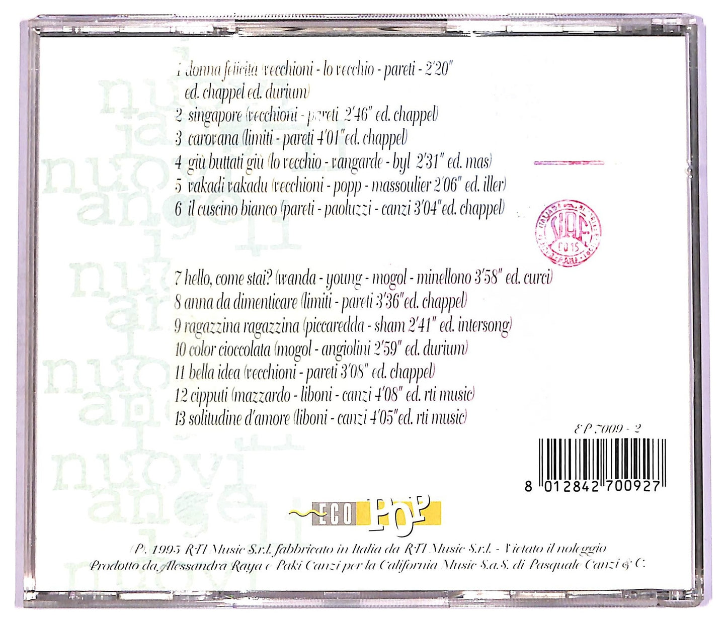 EBOND I Nuovi Angeli - Una Storia Che Continua CD CD071608