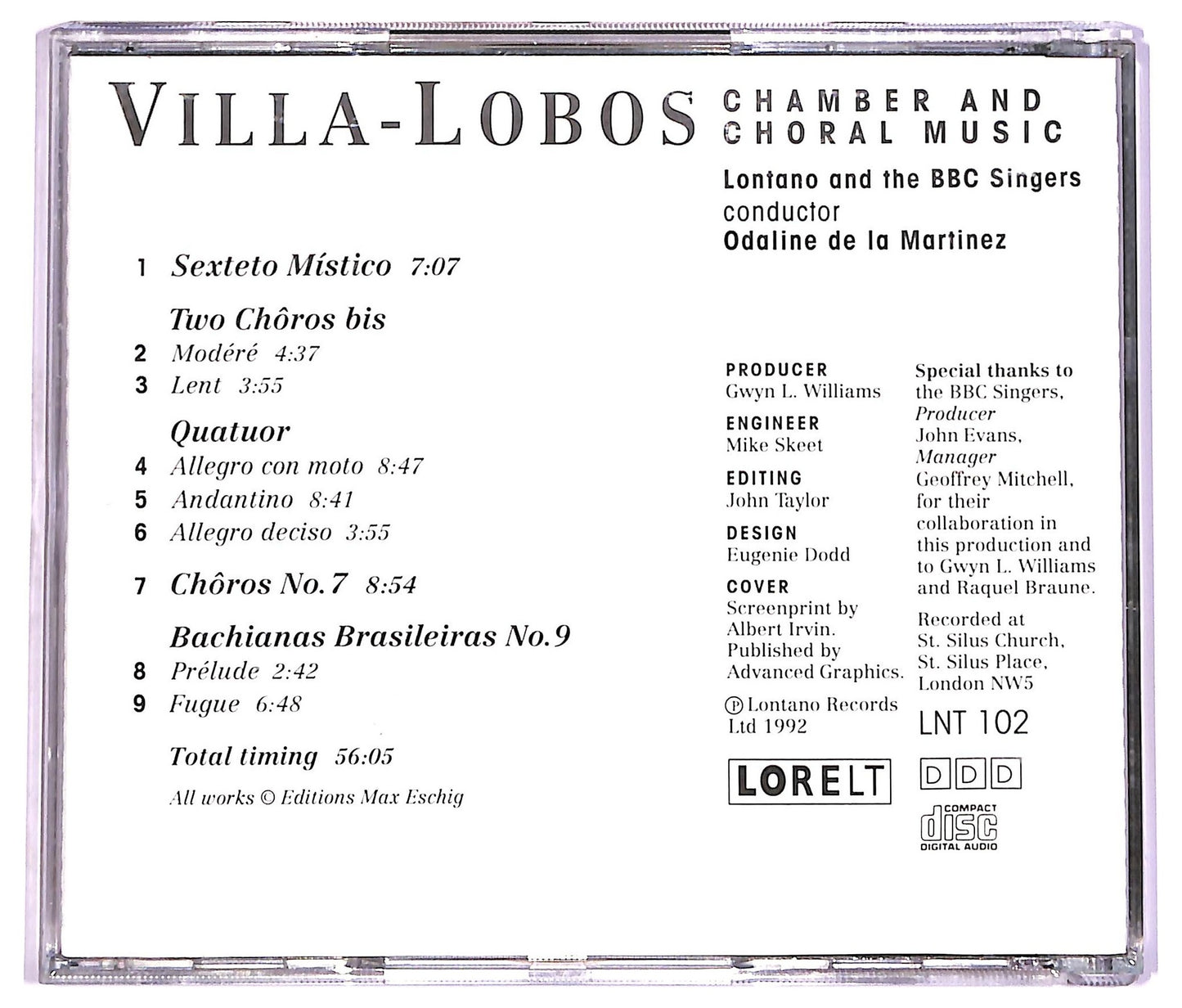 EBOND Various - Villa-Lobos Chamber and choral music CD CD071641