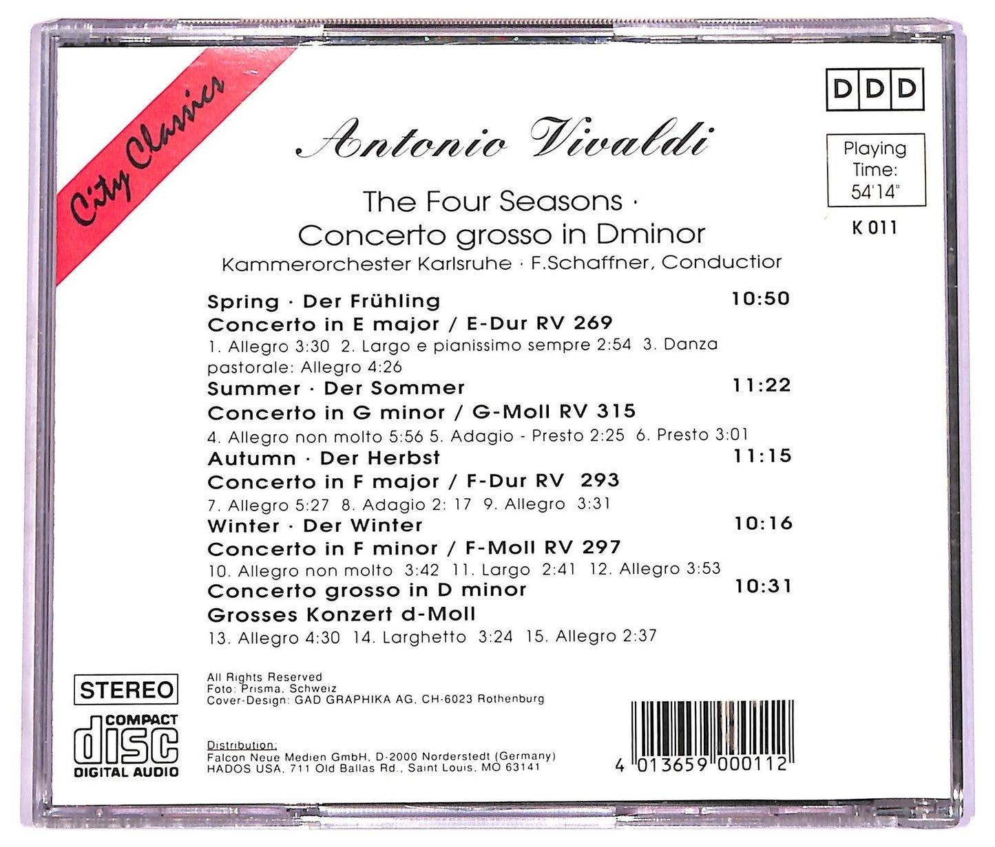 EBOND Antonio Vivaldi - The Fours Seasons CD CD071713