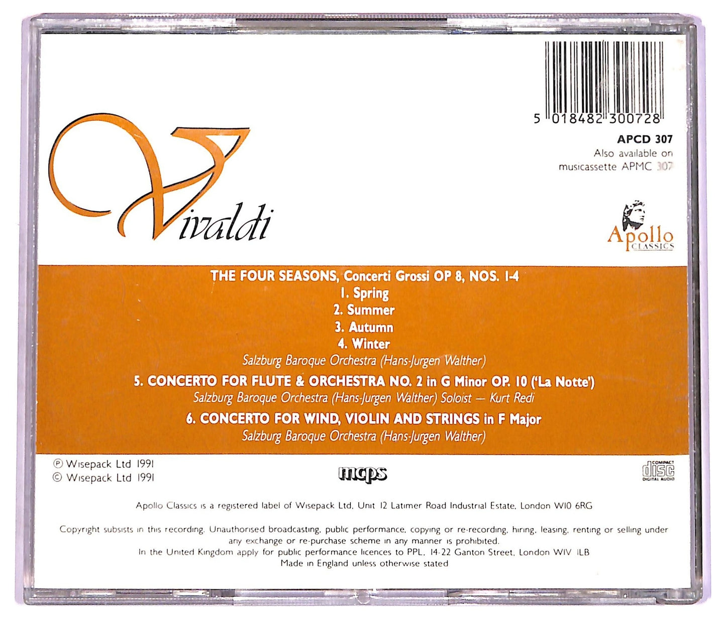 EBOND Salzburg Baroque Orchestra - Vivaldi CD CD071724