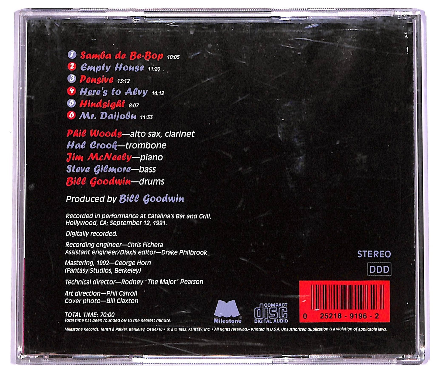 EBOND Phil Woods Quintet - Full House CD CD071744