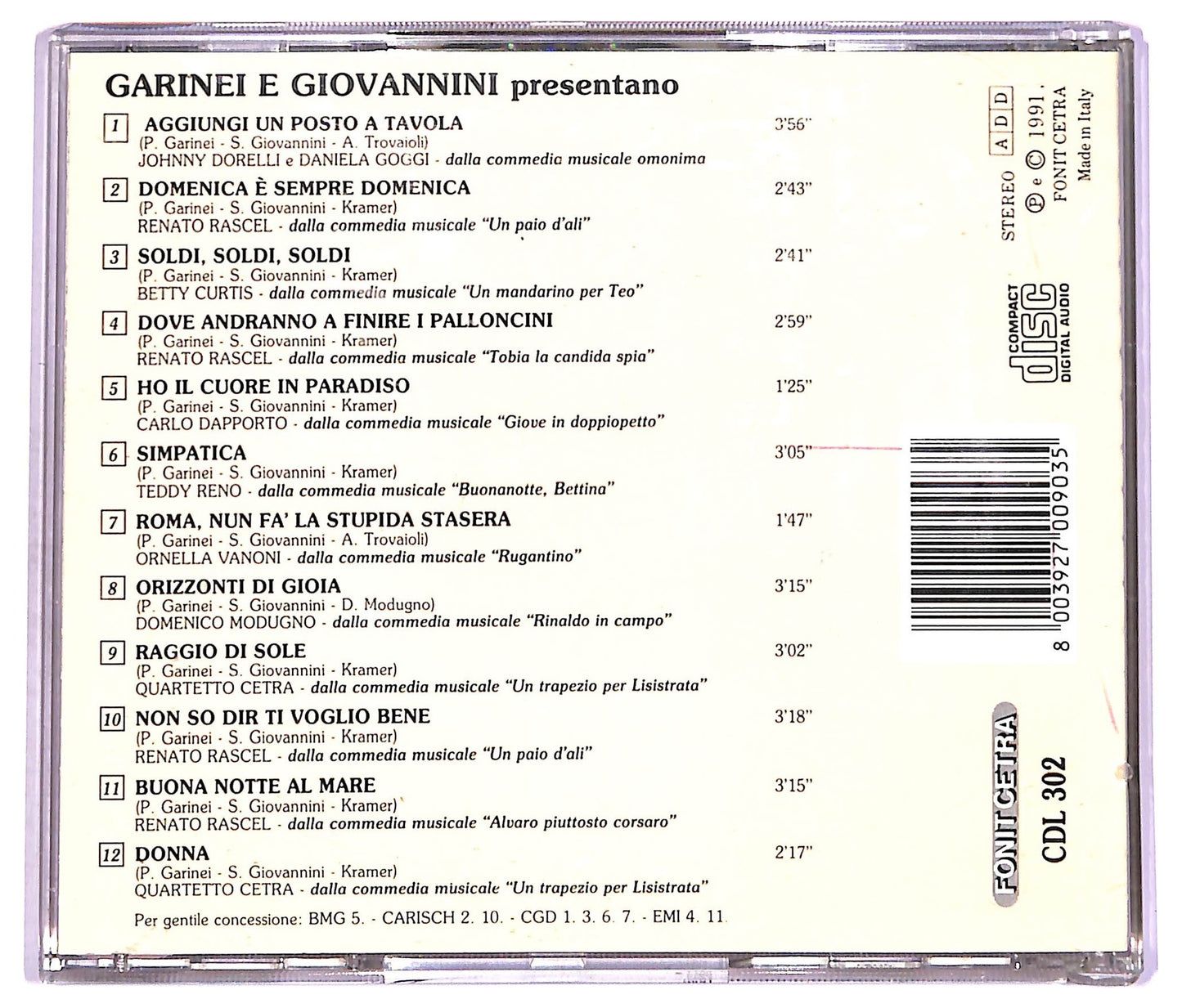 EBOND Garinei E Giovannini - Garinei E Giovannini Presentano CD CD071853