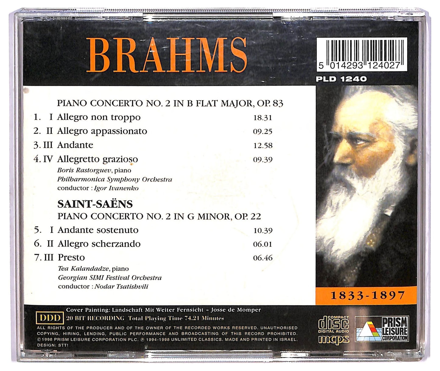 EBOND Brahms - Piano Concerto No. 2 Piano Concerto No. 2 CD CD071919