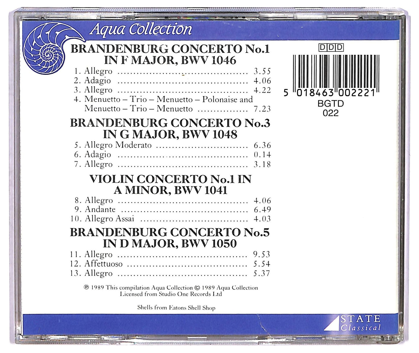 EBOND Johann Sebastian Bach - The Brandenburg Concertos CD CD071934