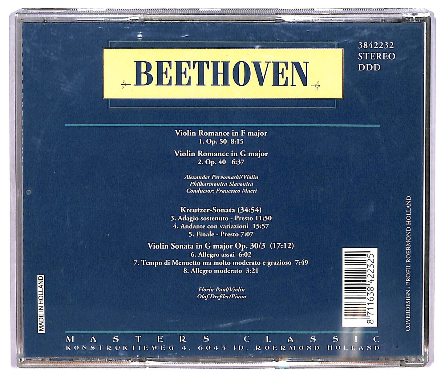 EBOND Beethoven - Romances for violin Kreutzer-Sonata CD CD071938